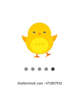 Easter chicken flat icon