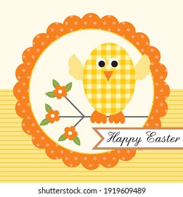 Pollo de Pascua para tarjeta de saludo de Pascua