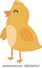 Easter chicken isolated vector, cute chicken cartoon