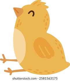 Easter chicken isolated vector, cute chicken cartoon