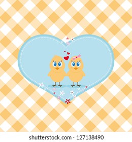 Easter chicken in love