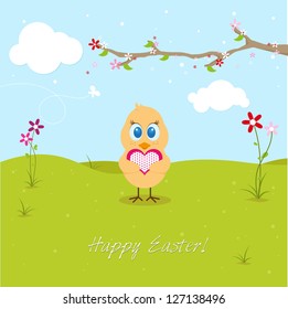 Easter chicken in love
