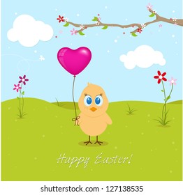 Easter chicken in love