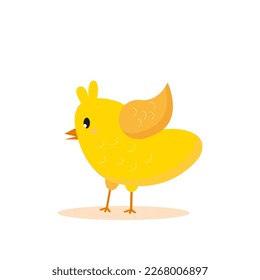 Easter chicken. Chicken on a white background. Vector graphics