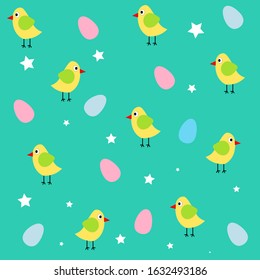 easter chicken pattern poster nursery