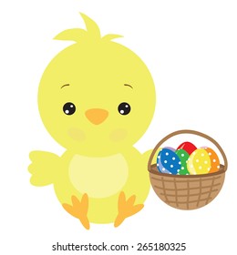 Easter Chicken Vector Illustration