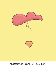 Easter chicken vector illustration. Chicken isolated on white background.