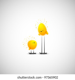 Easter chicks, eps10
