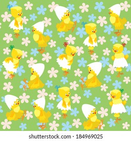 Easter chicks pattern