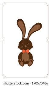 Easter chocolate bunny. Vector illustration
