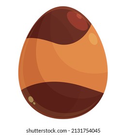 Easter chocolate egg icon cartoon vector. Cocoa candy. Milk food