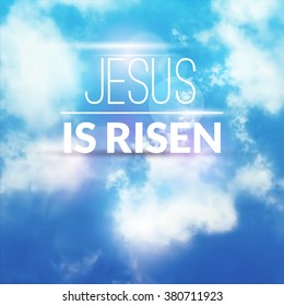 Easter christian celebration He is risen vector background.