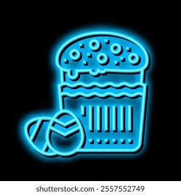 easter christianity neon light sign vector. easter christianity illustration