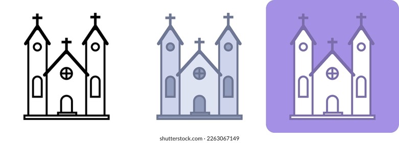 Easter Church Icon, These icons can be used for various design projects, such as social media graphics, website banners, or printed materials