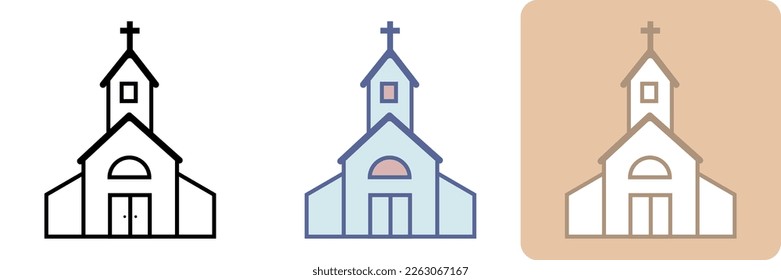 Easter Church Icon, These icons can be used for various design projects, such as social media graphics, website banners, or printed materials