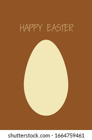 Easter clear egg on brown background