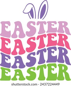 Easter clip art design on plain white transparent isolated background for card, shirt, hoodie, sweatshirt, apparel, tag, mug, icon, poster or badge