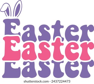 Easter clip art design on plain white transparent isolated background for card, shirt, hoodie, sweatshirt, apparel, tag, mug, icon, poster or badge