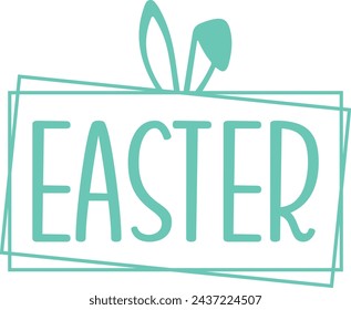 Easter clip art design on plain white transparent isolated background for card, shirt, hoodie, sweatshirt, apparel, tag, mug, icon, poster or badge