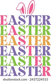 Diseño de la imagen prediseñada de Pascua en el fondo aislado blanco liso transparente para la tarjeta, camisa, sudadera, sudadera, ropa, etiqueta, taza, icono, póster o insignia