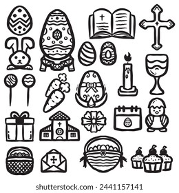 Easter Collection Element Handdraw Doodles