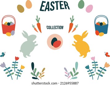 Easter collection, set of easter objects