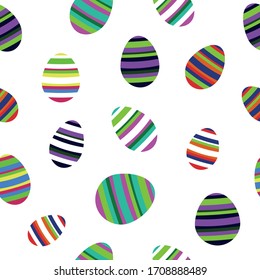 
Easter colored eggs on a white background.