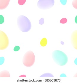 Easter Colored Eggs vector pattern