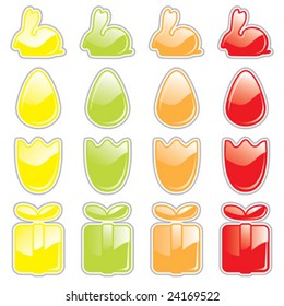 Easter colored web buttons