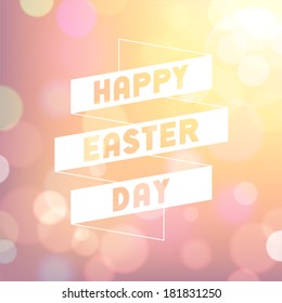 Easter colorful bokeh background of pink colors. Vector eps10.