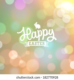 Easter colorful bokeh background of spring colors. Vector eps10.