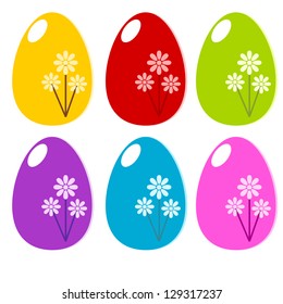 Easter colorful egg in the easter holiday concept illustration