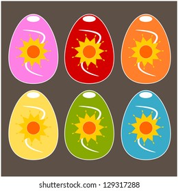 Easter colorful egg in the easter holiday concept illustration