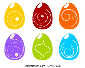 Easter colorful egg in the easter holiday concept illustration