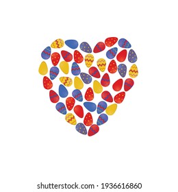 Easter colorful eggs design illustration for covers, add text, scalable vector