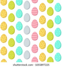 Easter colorful eggs pattern