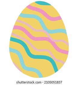 Huevos coloridos de Pascua. Ilustración vectorial.