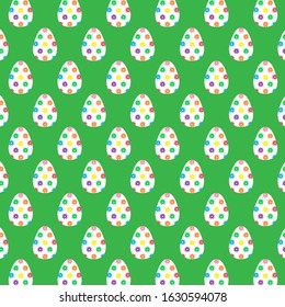 Easter colorful eggs vector pattern illustration background