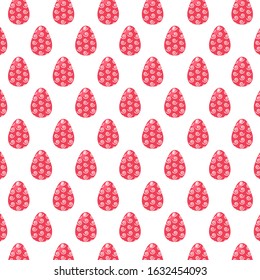Easter colorful eggs vector pattern illustration background