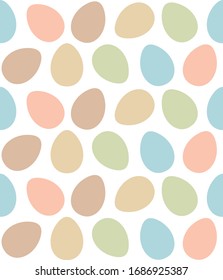 Easter colorful painted eggs seamless art pattern