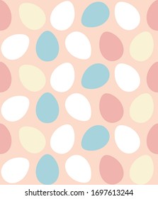 Easter colorful painted eggs seamless art pattern