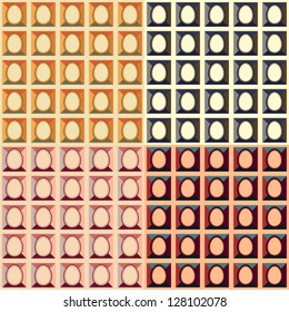 Easter colorful seamless patterns for fabric, vector illustration