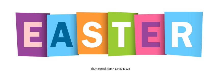 EASTER colorful typography banner