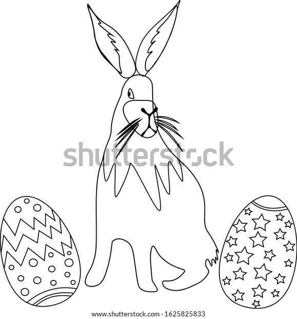 Download Easter Coloring Book Easter Bunny Ornamented Stock Vector Royalty Free 1625825833