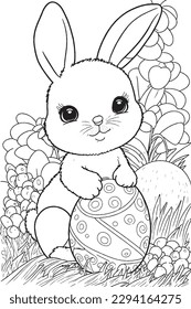 Easter Coloring Book For kids and adults 