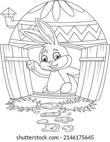 Easter coloring book page for children