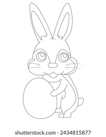 Easter coloring book page for kids