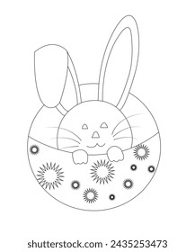 Easter coloring book page for kids