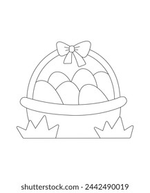 Easter Coloring Book Page For Kids 
