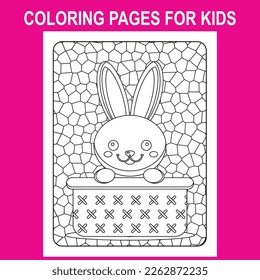 Easter Coloring Book for Toddlers, Stand glass coloring pages for kids, Easter coloring pages picture